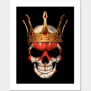 Canadian Flag Skull with Crown Posters and Art